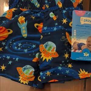 i play. Blue and Orange Space Diaper Covers